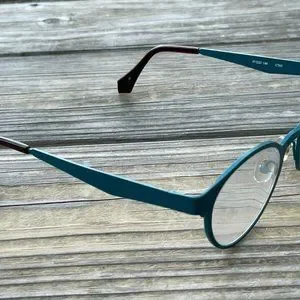 SEE Women Eyeglasses Frame Blue Tone Metal Glasses Frame 8216 Titanium 47[]22 14 See | Accessories | See Women Eyeglasses Frame Blue Tone  main image 3